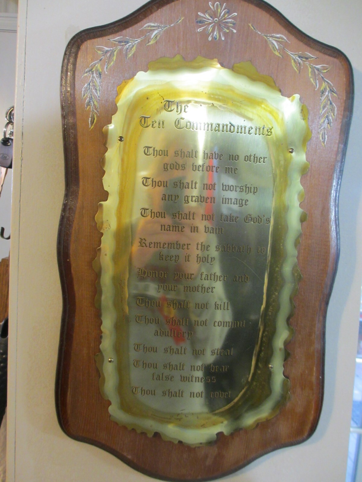 3 VTG CHRISTAIN HOMCO WALL PLAQUE WALL HANGING LOT 10 COMMANDMENTS JOHN 14:1-3