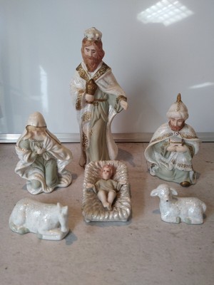 Crèche De Noël avec Paillettes 