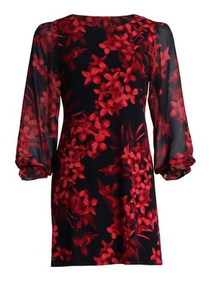 

Женское красное короткое коктейльное платье с длинным рукавом CONNECTED APPAREL Petites, Красный