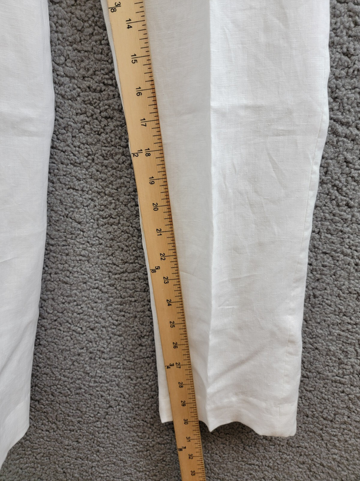 Lauren Ralph Lauren Straight Leg Linen Dress Pants Big Boys 20R White Hook & Bar - Picture 7 of 17
