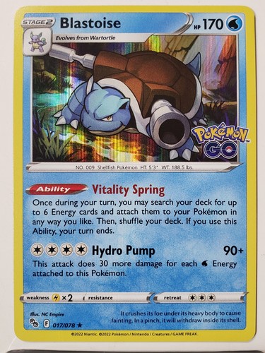 Blastoise lv.52 水タイプ ポケモンカード Carta Pokémon Blastoise Lv.52 (SW 2) - Holo Rare - Secret