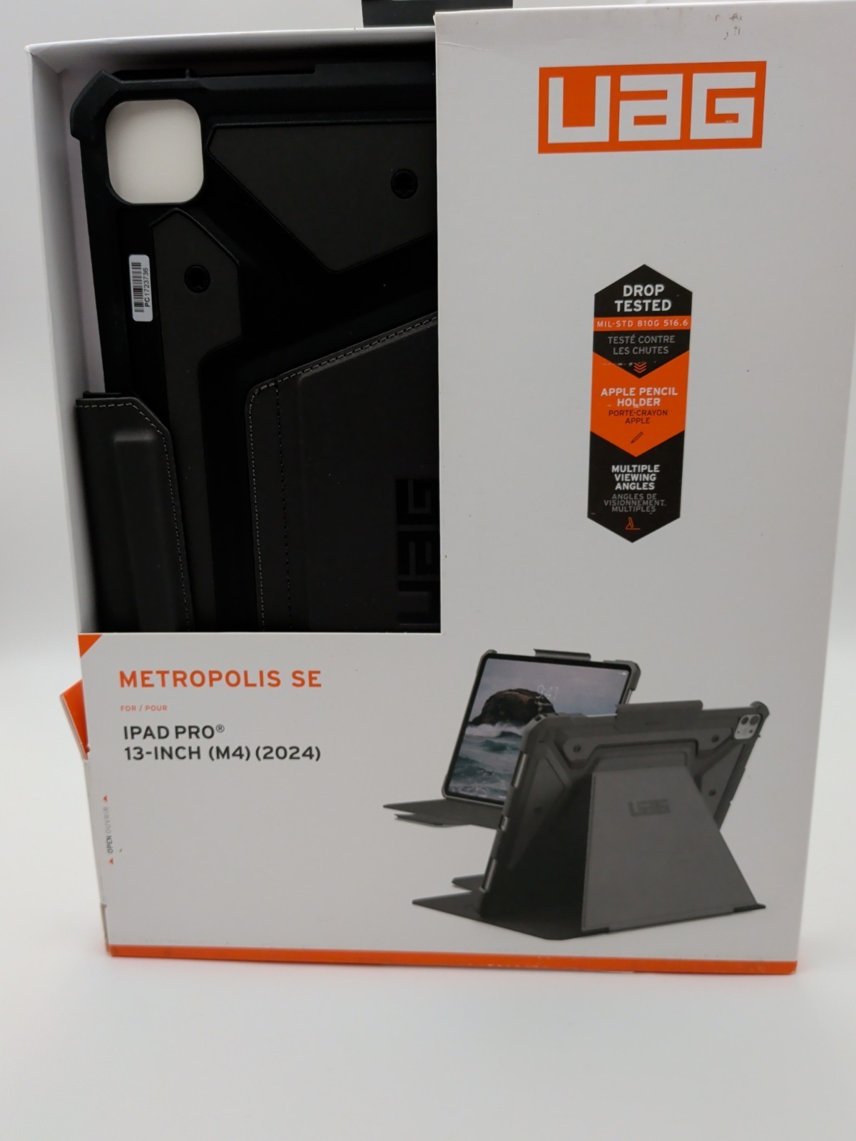 UAG iPad Pro 13" Case M5 2025/M4 2024 Stand Pencil Holder, Metropolis SE Black