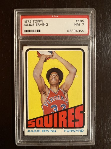 1972 Topps #195 Julius Erving Rookie Card PSA 7 DR J Rookie. rookie card picture