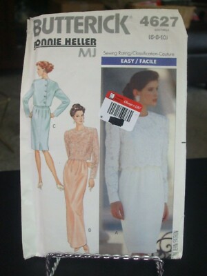 Butterick Ronnie Heller 4627 Misses Top & Dress Pattern - Size 6/8/10