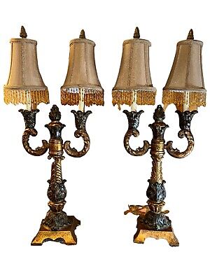 Pair of Beautiful Ornate Vintage Table Lamps