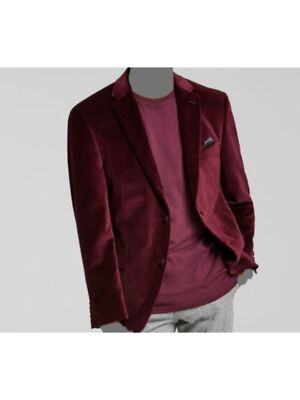 

ALFANI Мужской однобортный пиджак из хлопковой смеси фиолетового цвета, Фиолетовый, TSAA1PRY0026