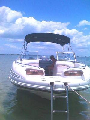 FOR SALE 2003 Vectra Deckboat 24ft. Yamaha 225 HP Motor