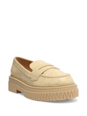 Женские мокасины SCHUTZ бежевого цвета на платформе Croc 1-1/2 с ремешком-пенни, лоферы Viola, 8.5 B