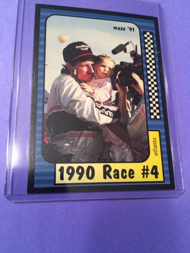 1991 Maxx Race Cards 1990 Race #4 Atlanta Dale Earnhardt No