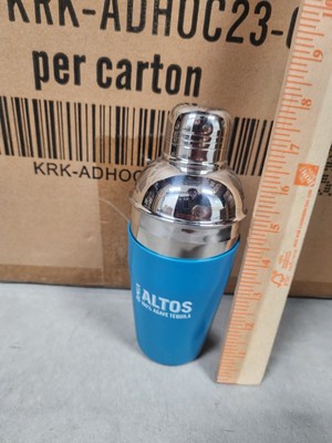Altos Tequila Shaker Liquor Cocktail Glass Advertising Bar Tiki Mancave