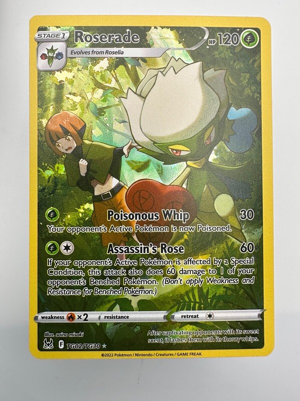 Pokemon TCG Card Lost Origin Roserade TG02/TG30 Trainer Gallery | eBay