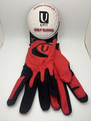 U-FIT GOLF GLOVE LEFT HAND Compression Fit Smart Phone Compatible 2 Pack