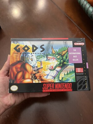 SNES Gods The Bit Map Brothers Original Owner 1991 Tested 
