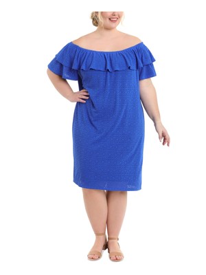 

LONDON TIMES Женское синее пуловерное платье на подкладке с короткими рукавами, плюс 14 Вт, Синий