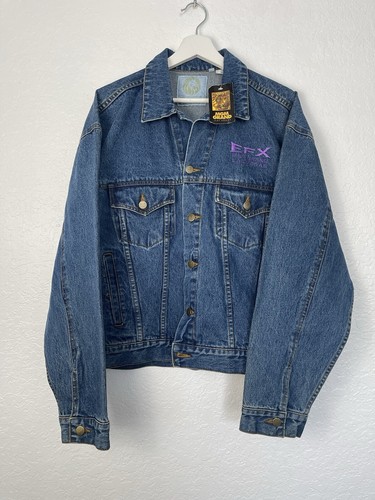 ジャケット・アウター MGM GRAND EFX JACKET Size M Vintage 90s MGM Grand Las Vegas EFX Show Denim Blue Jacket