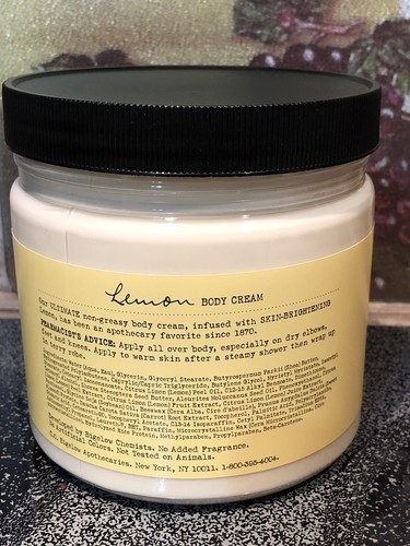 Bath & Body Works CO Bigelow Lemon & Extract Body Cream #005 32oz