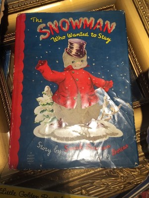VTG LOT 4 XMAS MOORE SANTA CLAUS BOOK GOLDEN FROSTY SNOWMAN WHO WANTED TO STAY