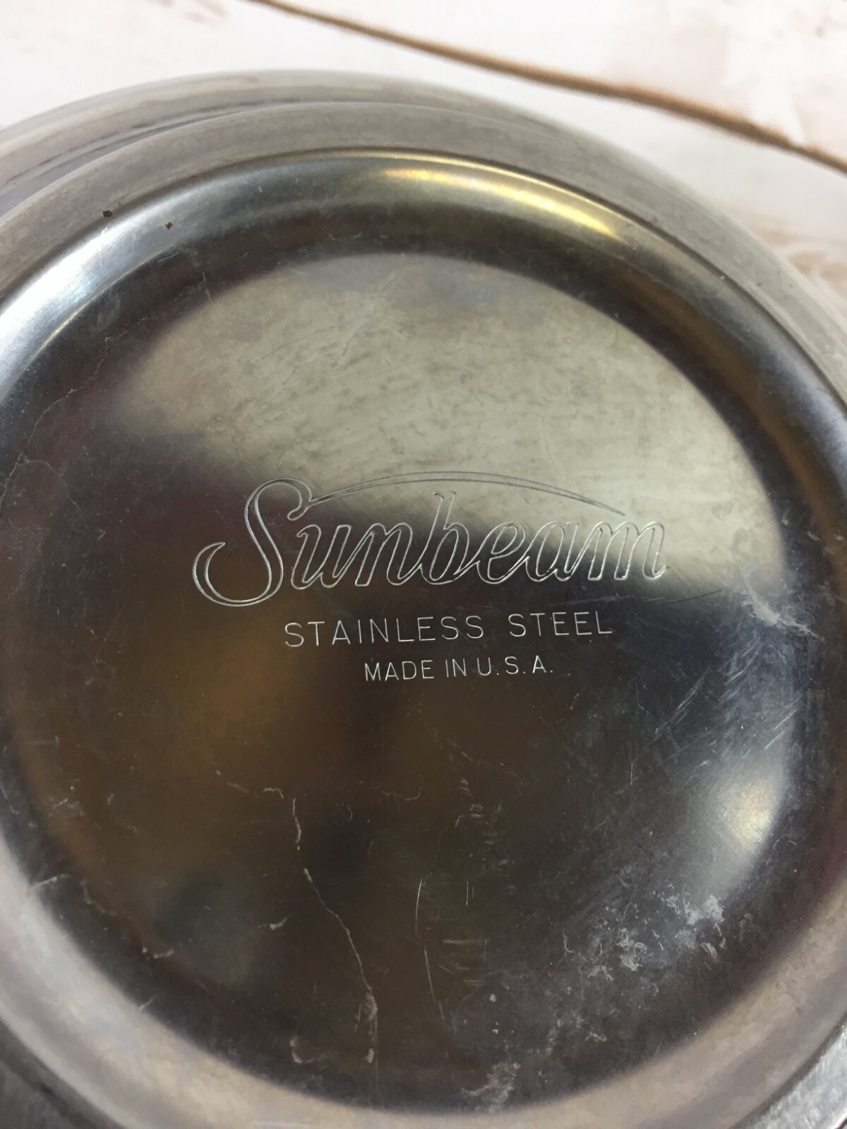 Sunbeam Stainless Steel Mixing Bowl Set ~Fits Mixmaster Oster Kitchen Center USA