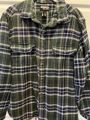 Guide Series Flannel Size Large  Shirt 100% Cotton Thick Heavy Quality Plaid