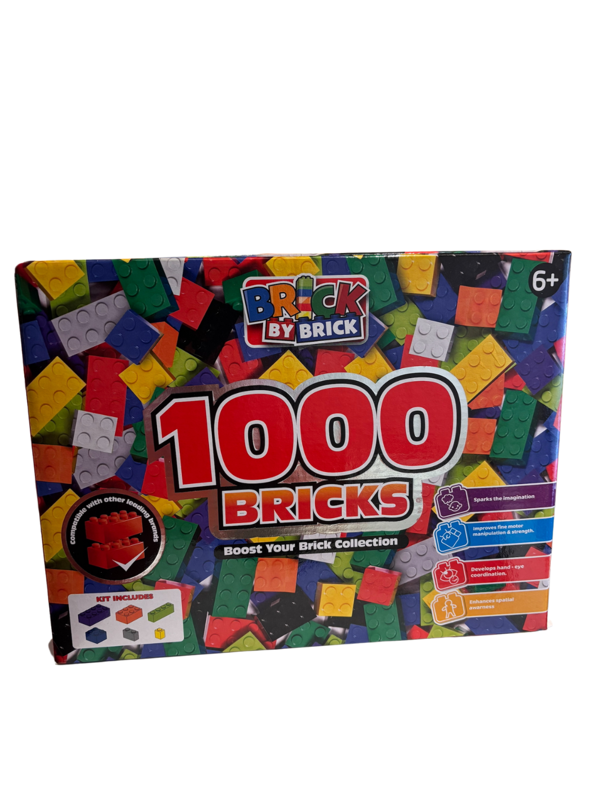 Construction Building Bricks Compatible Play Set 1000 Piece Blocks - Main Image