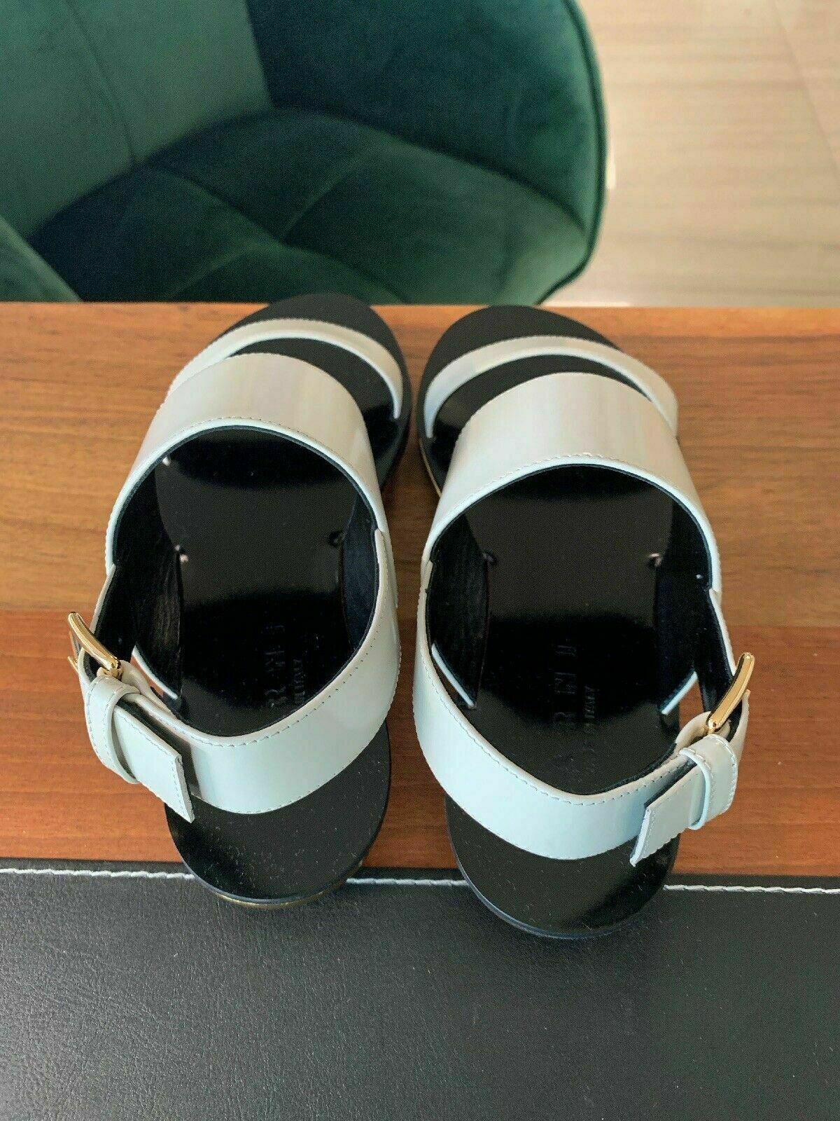 MARNI MARNI ANATOMIC CULT LEATHER SANDALS FLATS SLIDES BUCKLE SANDALEN SCHUHE SHOES 41