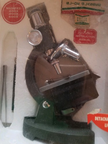 Vintage WACO Microscope Lab Original Box