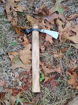 Genuine FIRE-Forged Frontier Tomahawk AXE Hickory THUMB GRIP handle axe