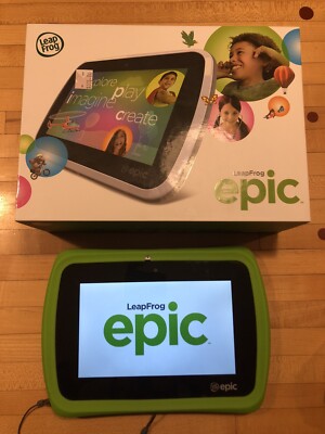 Leap Frog Epic Kids Learning Tablet Quad Core WiFi 16GB Memory (Pre-owned) READ!