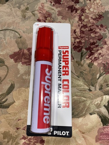 NEW SUPREME FW18 PILOT PERMANENT MARKER RED SUPER COLOR box logo cdg comme