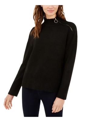 

INC Женский черный свитер с высоким воротником и длинными рукавами