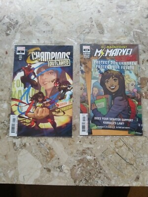 Champions #1 Outlawed Marvel Comic 1st Print 2020 + Mz. Marvel #14 for Free 