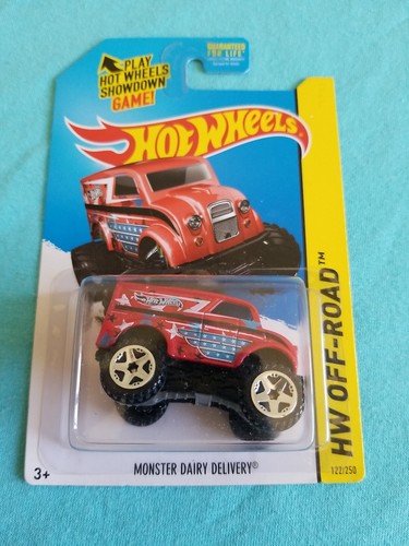 2014 Hot Wheels MONSTER DAIRY DELIVERY Red 122/250 EXCELLENT