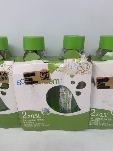 Soda Stream 6 x 0.5L Carbonating Bottles (3) 2 Pack Packs Brand New EXPIRED 2016