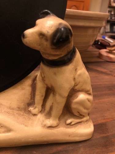 RCA VICTOR Record Holder Nipper Dog Phonograph Radio Statue Art Deco