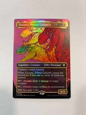 MTG Zacama, Primal Calamity NM BORDERLESS FOIL Commander Masters 0691 