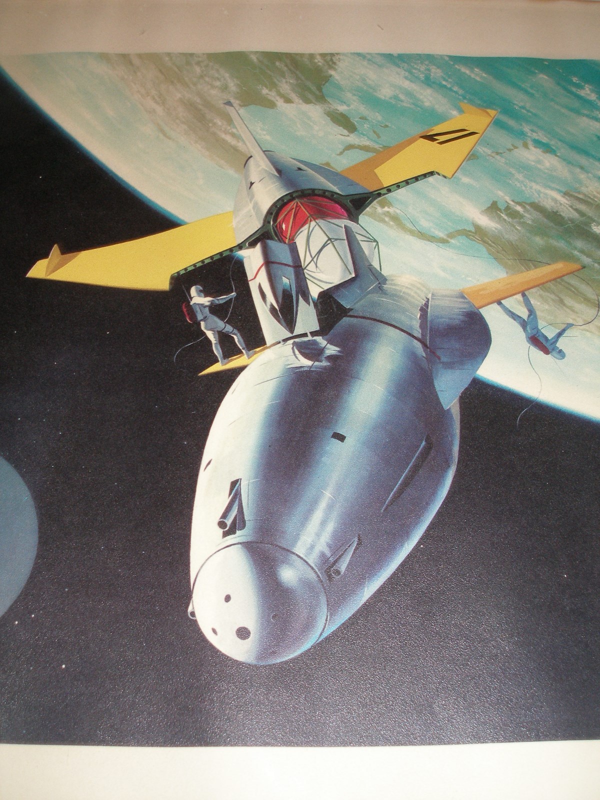 ORIGINAL 1960s Northrop Corp / Grumman / Nasa Space Print  / Space Shuttle?