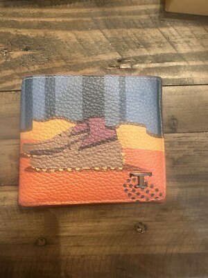 TOD S Men s Wallet New, Orange, Light Blue, Yellow