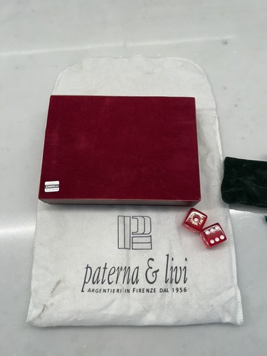 paterna & livi sterling silver card playing set, made in Italy from famous maker