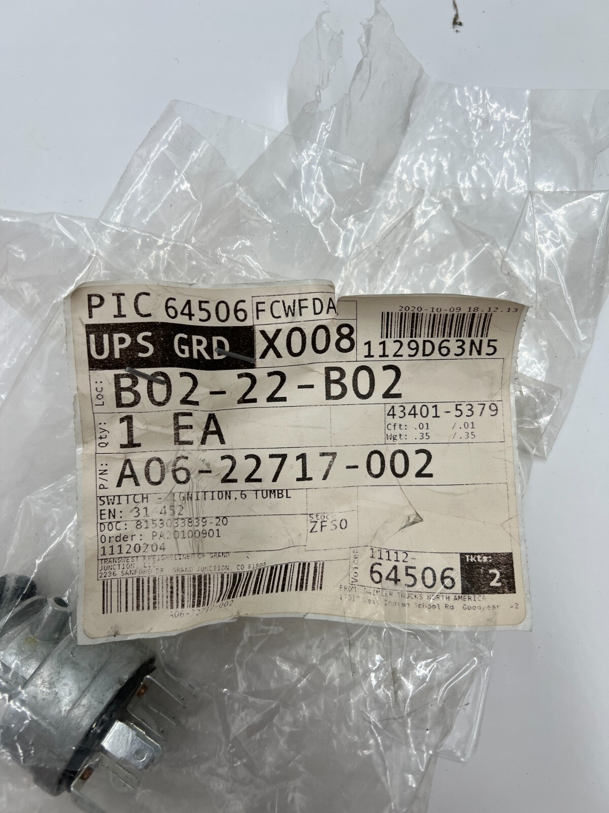 メル16903ページ FREIGHTLINER SWITCH - IGNITION, 6 TUMBL A06-22717-002 | eBay