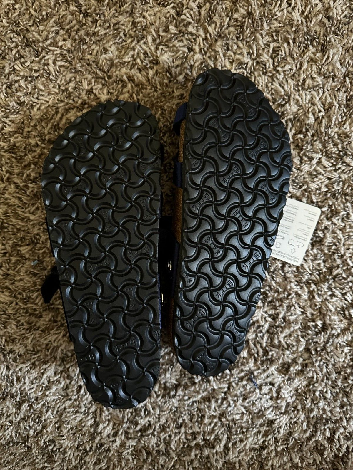 Pre-owned Birkenstock Mayari Big Buckle Velvet Sandal, Blue, Eu39 Us9-9.5, Wide Width