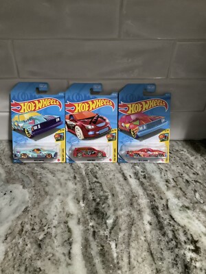 Hot Wheels 2021  80 El Camino HW Art Cars Sky Blue & Red + Audacious Lot x3 HTF