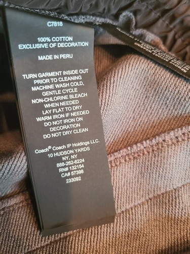 Pre-owned Coach Mens Shorts Limited Edition 2xl Authentic Logo Signature Black