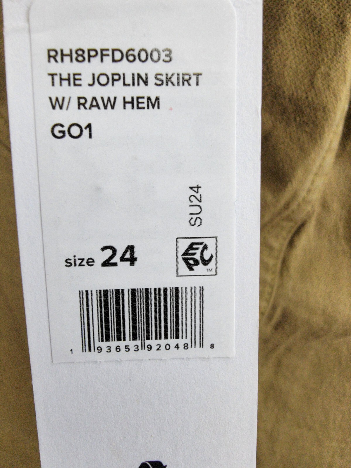 Joe's Jeans the Joplin Slit Denim Skirt Women's 24 Gothic Olive Solid Button Zip - Picture 16 of 16