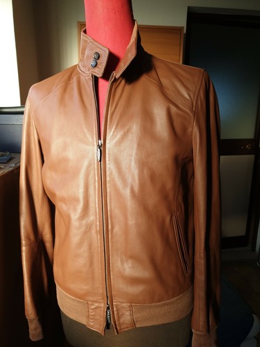 STEWART Jeff SLIM Size Leather Jacket Jacket Size M
