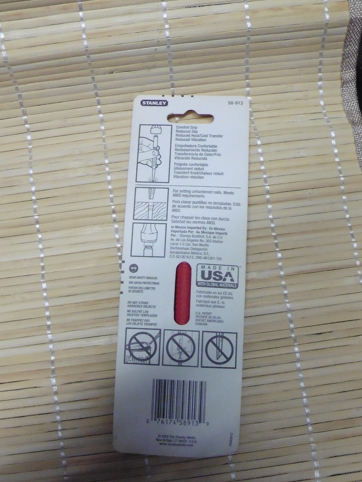 Stanley Nail Set Cushion Grip Nail Set 3/32