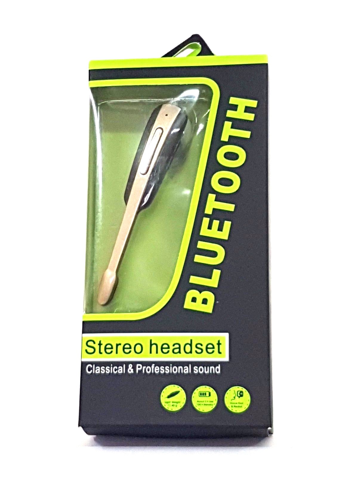 Auricolare Cuffia Bluetooth Stereo Ricaricabile Nero Istruzioni Vocali Eng Hsb