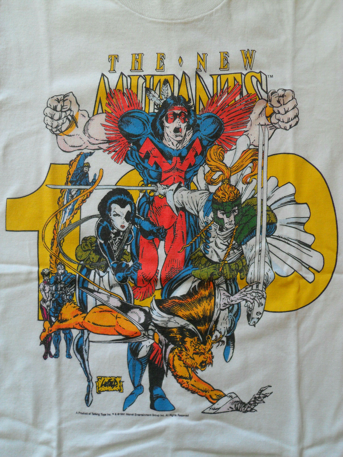 BABYL COMING OF THE DOOMSDAY Tシャツ VTG 1991 THE NEW MUTANTS #100 T-Shirt by ROB LIEFELD Very