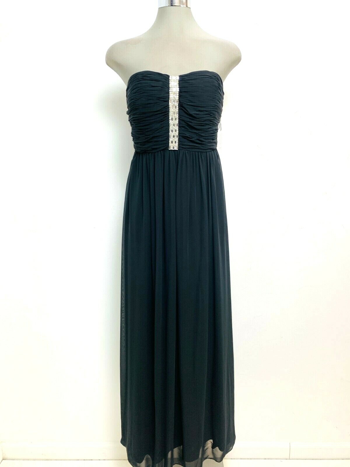 НОВОЕ черное элегантное платье Calvin Klein, неподвластное времени, украшенное стразами, размер 4, 6