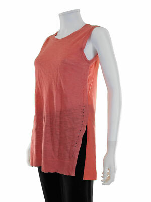 TOMMY HILFIGER Size S Sleeveless Contrast Top CORAL