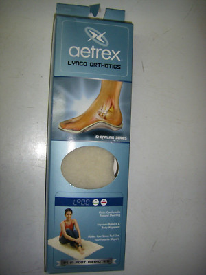 Aetrex Lynco  Orthotics L900 Insoles Shearling  Series Arch Support Women's 9